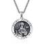 ADMETUS Heiliger Patrick Medaille 925 Sterling Silber St. Patrick Day Anhänger Halskette Schutz Schmuck Religiöse Geschenk für Herren