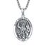 ADMETUS Johannes der Täufer Kette 925 Sterling Silber Heiliger Johannes der Täufer Anhänger Johannes der Täufer Medaille Religiöse Geschenk für Herren