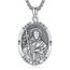 Heiliger Dominic Anhänger Sterling Silber Heiliger Dominic Medaille Herren St. Dominic de Guzman Halskette Kette Schutz Schmuck Religiöse Geschenke