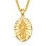 ADMETUS Gold Heiliger Peregrine Halskette 925 Sterling Silber St. Peregrine Medaille Anhänger Halskette Schutz Schmuck Religiöse Geschenk für Herren