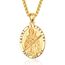 ADMETUS Gold Heiliger Andreas Anhänger Halskette 925 Sterling Silber Heiliger Andrew Medaille Schutz Schmuck Religiöse Geschenk für Herren