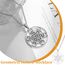 Ringe + Halskette für Damen & Herren, Edelstahl Metatrons Cube Ring für Frauen Erzengel Metatron Schutzerklärung Ausgehöhlt Damen Band Ring Schmuck für Dame Herren, einstellbar