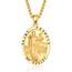 Gold Heiliger Franziskus Anhänger Halskette 925 Sterling Silber Franziskus von Assisi - Medaillen der Schutzheiligen Schutz Schmuck Religiöse Geschenk für Herren