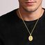 ADMETUS Gold Heiliger Peregrine Halskette 925 Sterling Silber St. Peregrine Medaille Anhänger Halskette Schutz Schmuck Religiöse Geschenk für Herren