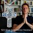 YFN Heiliger Florian Kreuz Halskette Sterling Silber Religiöser Beschützer Anhänger St. Florian Schmuck Feuerwehr Geschenke für Damen Herren