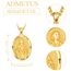 ADMETUS Gold Heiliger Petrus Kette 925 Sterling Silber Heiliger Peter Medaille von Heiliger Peter Gold Heiliger Petrus Anhänger Medaille für Herren