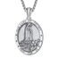 Virgen de Fatima Kette Sterling Silber Unsere Dame von Fatima Medaille Halskette Fatima Anhänger Schmuck Religiöse Geschenke für Herren