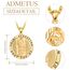 ADMETUS Gold Heiliger Sebastian Anhänger 925 Sterling Silber Heiliger Sebastianus Medaille Halskette Schutz Schmuck Religiöse Geschenk für Herren