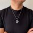 Heiliger Genesius Anhänger Sterling Silber Heiliger Genesis Medaille Herren St. Genesius Halskette Kette Schutz Schmuck Religiöse Geschenke