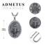ADMETUS Wundertätige Medaille Sterling Silber Jungfrau Maria Kette Heilige Maria Medaille Katholische Anhänger Schutz Schmuck Religiöse Geschenk für Herren