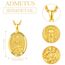 Gold Heiliger Brendan Anhänger Sterling Silber Heiliger Brendan Medaille Herren Gold St. Brendan Halskette Kette Schutz Schmuck Religiöse Geschenke