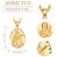 ADMETUS Gold Heiliger Andreas Anhänger Halskette 925 Sterling Silber Heiliger Andrew Medaille Schutz Schmuck Religiöse Geschenk für Herren