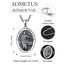 ADMETUS Heiliger Franziskus Anhänger Halskette 925 Sterling Silber Franziskus von Assisi - Medaillen der Schutzheiligen Schutz Schmuck Religiöse Geschenk für Herren