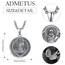 ADMETUS Foto Medaillon Heiliger Benedikt Anhänger Sterling Silber San Benito Medallion für Foto Bilder Heiliger Benedikt Medaille Schmuck Geschenk für Herren