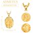 ADMETUS Gold Heiliger Maximilian Kolbe Kette Sterling Silber St. Maximilian Kolbe Anhänger Medaille Gold Religiöse Geschenk für Herren