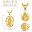 ADMETUS Gold Heiliger Peregrine Halskette 925 Sterling Silber St. Peregrine Medaille Anhänger Halskette Schutz Schmuck Religiöse Geschenk für Herren