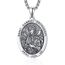 ADMETUS Erzengel Gabriel Kette 925 Sterling Silber Heiliger Gabriel Erzengel Anhänger Erzengel Gabriel Medaille Religiöse Geschenk für Herren