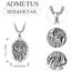ADMETUS Johannes der Täufer Kette 925 Sterling Silber Heiliger Johannes der Täufer Anhänger Johannes der Täufer Medaille Religiöse Geschenk für Herren