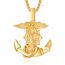 Gold Heiliger Michael Anker Kette 925 Sterling Silber Anker Kettenanhänger Halskette Männer Gold Erzengel Michael Halskette Anhänge Anchor Schmuck für Herren