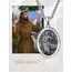 ADMETUS Heiliger Franziskus Anhänger Halskette 925 Sterling Silber Franziskus von Assisi - Medaillen der Schutzheiligen Schutz Schmuck Religiöse Geschenk für Herren
