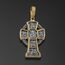 Christlicher Kreuz Anhänger. 925 Silber, vergoldet. Mit Bild des Sieges des Heiligen Georg. Christus der Allmächtige. Heilige Maria die Jungfrau. Johannes der Täufer. Erzengel Michael und Gabriel. Das Gebet „Lass Gott aufstehen“. Religiöses Geschenk für Damen und Herren.