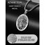 ADMETUS Heiliger Franziskus Anhänger Halskette 925 Sterling Silber Franziskus von Assisi - Medaillen der Schutzheiligen Schutz Schmuck Religiöse Geschenk für Herren