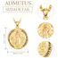 ADMETUS Gold Heiliger Benedikt Anhänger Sterling Silber San Benito Medallion Heiliger Benedikt Medaille St. Benedikt Halskette Schutz Schmuck Religiöse Geschenk für Herren