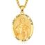 ADMETUS Gold Heiliger Maximilian Kolbe Kette Sterling Silber St. Maximilian Kolbe Anhänger Medaille Gold Religiöse Geschenk für Herren
