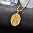 ADMETUS Gold Heiliger Petrus Kette 925 Sterling Silber Heiliger Peter Medaille von Heiliger Peter Gold Heiliger Petrus Anhänger Medaille für Herren