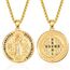 ADMETUS Gold Heiliger Benedikt Anhänger Sterling Silber San Benito Medallion Heiliger Benedikt Medaille St. Benedikt Halskette Schutz Schmuck Religiöse Geschenk für Herren