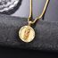 ADMETUS Gold Heiliger Sebastian Anhänger 925 Sterling Silber Heiliger Sebastianus Medaille Halskette Schutz Schmuck Religiöse Geschenk für Herren