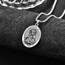 Heiliger Elisabeth von Ungarn Medaille Sterling Silber Saint Elizabeth Anhänger Halskette St. Elizabeth of Hungary Kette Halskette Schmuck für Herren