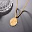 ADMETUS Gold Heiliger Andreas Anhänger Halskette 925 Sterling Silber Heiliger Andrew Medaille Schutz Schmuck Religiöse Geschenk für Herren