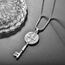 Heiliger Benedikt Schlüssel Halskette Sterling Silber San Benito Medallion Schlüssel Heiliger Benedikt Medaille Schutz Schmuck Religiöse Geschenk für Herren