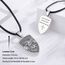 Eusense St Michael Halskette für Herren Damen, 925 Sterling Silber Schutzanhänger mit Erzengel, Engel Schutzheiligen Amulett, Schmuck Geschenk für Jungen Mädchen mit Lederseil 61 cm