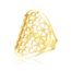 RWQIAN Damen Erzengel Ring Blume des Lebens Muster Edelstahl Heilige Erzengel Ring Hohlring Blume des Lebens Einstellbare Schmuck.