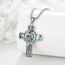 YFN Heiliger Andreas Kreuz Halskette Sterling Silber Religiöser Beschützer Anhänger St Andrew Schmuck Saint Andrew Geschenke für Damen Herren
