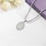 Eusense Heilige Jungfrau Maria Halskette St Mary Anhänger 925 Sterling Silber Saint Kette Katholischer Religiöser Schmuck Medaille Schutzamulett für Frauen Damen