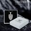 Eusense St Michael Halskette für Herren Damen, 925 Sterling Silber Schutzanhänger mit Erzengel, Engel Schutzheiligen Amulett, Schmuck Geschenk für Jungen Mädchen mit Lederseil 61 cm