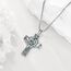 YFN Heiliger Andreas Kreuz Halskette Sterling Silber Religiöser Beschützer Anhänger St Andrew Schmuck Saint Andrew Geschenke für Damen Herren