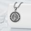 YFN Heiliger Peregrine Halskette Sterling Silber Religiöser Beschützer Anhänger St Peregrine Schmuck Saint Peregrine Geschenke für Damen Herren
