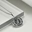 YFN Heiliger Christophorus Halskette Sterling Silber St Christopher Anhänger Religiöser Schmuck Sankt Christophorus Geschenke für Damen Herren