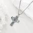 YFN Heiliger Franziskus Kreuz Halskette Sterling Silber Religiöse Beschützer Anhänger St Francis Schmuck Saint Francis Geschenke für Damen Herren