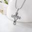 Eusense Sankt Michael Kreuz Halskette 925 Silber Sankt Michael Anhänger Erzengel Beschützt uns Medaille Schutzpatron Amulett Religiöser Schmuck Geschenke für Männer Frauen