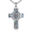 YFN Heiliger Franziskus Kreuz Halskette Sterling Silber Religiöse Beschützer Anhänger St Francis Schmuck Saint Francis Geschenke für Damen Herren