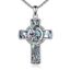 YFN Heiliger Andreas Kreuz Halskette Sterling Silber Religiöser Beschützer Anhänger St Andrew Schmuck Saint Andrew Geschenke für Damen Herren