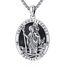 Eusense Saint Christopher Halskette 925 Silber mit schwarzem Obsidian St Christopher Anhänger Saint Christopher Anhänger Kette Schmuck religiöses Amulett für Männer Frauen