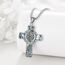 YFN Heiliger Franziskus Kreuz Halskette Sterling Silber Religiöse Beschützer Anhänger St Francis Schmuck Saint Francis Geschenke für Damen Herren