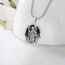 Eusense Saint Christopher Halskette 925 Silber mit schwarzem Obsidian St Christopher Anhänger Saint Christopher Anhänger Kette Schmuck religiöses Amulett für Männer Frauen