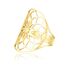 RWQIAN Damen Ring Blume des Lebens Muster Edelstahl Heilige Erzengel Ring Hohlring Blume des Lebens Einstellbare Schmuck Geschenk